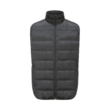 European size GRS qualified men recycled bodywarmer Rpet quilted gilet Eco friendly vest warm fleece lining jacket